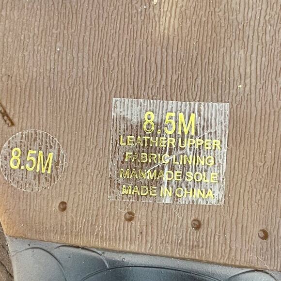 Gianni Bini Leather Moto Engineer Buckle Boot Burnished Pull On Size 8.5 Brown - Picture 14 of 15